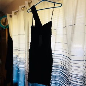 NWT Black Halo Dress 1 Shoulder Mini SZ S